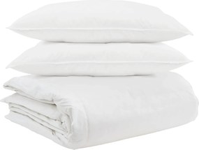 vidaXL Σετ Παπλωμάτων με μαξιλάρι 3 pcs Λευκό Φτέρος