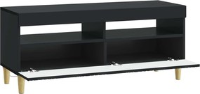 vidaXL Ντουλάπα LED Τηλεόρασης Μαύρο Επεξεργασμένο Ξύλο