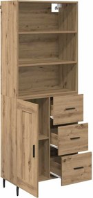 vidaXL Highboard 2 pcs Artisan Oak 69,5 x 32,5 x 180 εκ