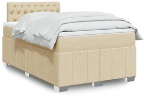 ΚΡΕΒΑΤΙ BOXSPRING ΜΕ ΣΤΡΩΜΑ ΚΡΕΜ 120X190 ΕΚ. ΥΦΑΣΜΑΤΙΝΟ 3289319