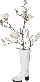 Βάζο ArteLibre Μπότα Λευκό Κεραμικό 18.7x8.3x34.5cm