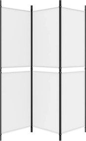 vidaXL Διαχωριστικό Δωματίου με 3 Πάνελ Λευκό 150 x 180 εκ. Υφασμάτινο