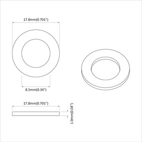 vidaXL Βίδες 2 pcs Ασημί 16 x 16 x 1,5 εκ Σίδερο