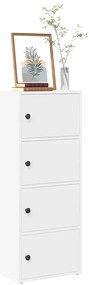 vidaXL Βιβλιοθήκη Λευκή 40x24x102 εκ. από Επεξεργασμένο Ξύλο