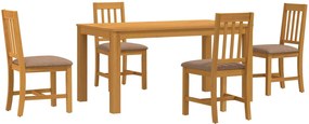 vidaXL Σετ τραπεζαρίας VENLO 5 τμχ. Γκρι 150 x 85 x 75 εκ