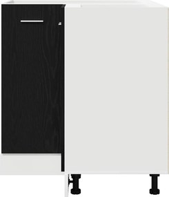 vidaXL Κρεμαστό ντουλάπι με ράφι Μαύρη Οξυά 75,5 x 75,5 x 80,5 εκ