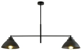 Φωτιστικό Οροφής 2xE27 Ατσάλι MAVERICK Made in Poland Emibig-1211/2-Μαύρο 1211/2