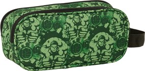 Διπλή Κασετίνα Hulk Μαύρο Πράσινο 21 x 8 x 6 cm 3D