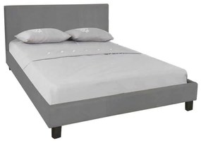 Κρεβάτι Wilton Διπλό Ύφασμα Γκρι . Διάσταση: 169x213x89(Στρώμα 160x200)cm