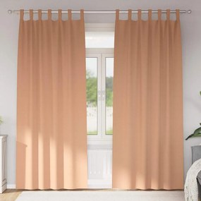 vidaXL Κουρτίνες 2 pcs Ανοιχτό καφέ 260 x 140 εκ. Πολυεστέρας
