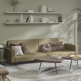 vidaXL Καναπές Κρεβάτι Διθέσιος Καπουτσίνο από Συνθετικό Δέρμα