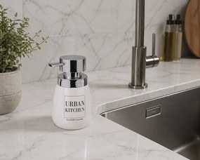 Δοχείο Κρεμοσάπουνου από Δολομίτη 300ml 8.5x8.5x14.8cm White MRShome
