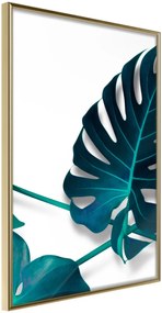 Αφίσα - Turquoise Monstera I - 40x60 - Χρυσό - Χωρίς πασπαρτού