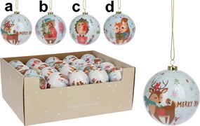 Χριστουγεννιάτικη Μπάλα με Παράσταση 8cm σε 4 σχέδια 406857 (c)