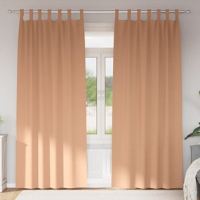 vidaXL Κουρτίνες 2 pcs Ανοιχτό καφέ 245 x 140 εκ. Πολυεστέρας