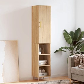 vidaXL Μπουφές Sonoma δρυς 34,5 x 34 x 180 εκ. από Επεξεργασμένο Ξύλο