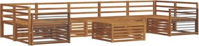 vidaXL Σειρά Καναπέ Εξωτερικού 8 pcs Φυσικό