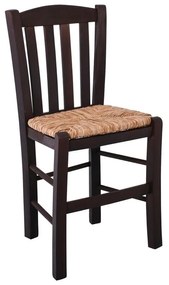 CASA Καρέκλα Οξιά Βαφή Εμποτισμού Καρυδί, Κάθισμα Ψάθα  42x45x88cm [-Καρυδί-] [-Ξύλο/Ψάθα-] Ρ966,Ε2