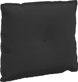 vidaXL Μαξιλάρι Πλάτης Μαύρο 60 x 50 cm Ύφασμα Μικροΐνας