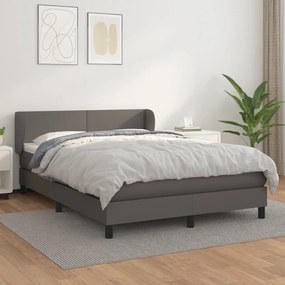 ΚΡΕΒΑΤΙ BOXSPRING ΜΕ ΣΤΡΩΜΑ ΓΚΡΙ 140X190ΕΚ. ΑΠΟ ΣΥΝΘΕΤΙΚΟ ΔΕΡΜΑ 3127191