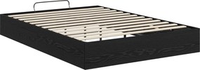 vidaXL Κρεβάτι Οθωμανικού Τύπου Μαύρη Δρυς 203 x 120 x 25 εκ