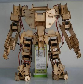 Intra απο ξύλο plywood 3mm-4mm πάχος - Mechbot Robot 3D Puzzle Δίασταση 30x30 cm Intraeaxys-m1dp2l1k