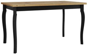 Τραπέζι Victorville 331, Μαύρο, Artisan βελανιδιά, 78x80x140cm, 34 kg, Επιμήκυνση, Πλαστικοποιημένη μοριοσανίδα, Ξύλο, Ξύλο: Οξιά | Epipla1.gr