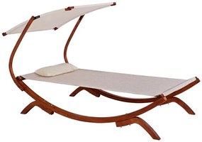 ΞΑΠΛΩΣΤΡΑ ΠΑΡΑΛΙΑΣ ΞΥΛΙΝΗ ΚΑΡΥΔΙ-ΜΠΕΖ ΜΕ ΣΚΙΑΣΤΡΟ COLBY HM5671.02 105X221X162Υ εκ.