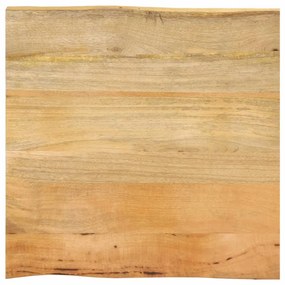 vidaXL Επιφάνεια Τραπεζιού 80x80x2,5 εκ. Live Edge Μασίφ Ξύλο Μάνγκο