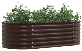 vidaXL Κήπος Ανυψωμένο Κρεβάτι Καφέ 160x80x44 εκ Γαλβανισμένο Ατσάλι