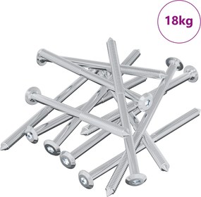 vidaXL Βίδα 1000 pcs Ασημί M6 x 100 χιλ. Ατσάλι