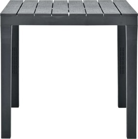 vidaXL Τραπέζι Κήπου Ανθρακί 78 x 78 x 72 εκ. Πλαστικό