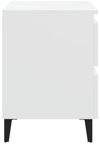 vidaXL Κομοδίνα 2 τεμ. Λευκά 40 x 35 x 50 εκ. από Επεξ. Ξύλο