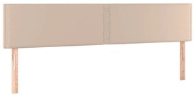 vidaXL Κεφαλάρι Κρεβατιού LED Καπουτσίνο 180x5x78/88 εκ. Συνθετ. Δέρμα