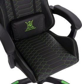 ΠΟΛΥΘΡΟΝΑ GAMING LOOT HM1204 ΜΑΥΡΟ-ΠΡΑΣΙΝΟ PVC 60x60x120Υεκ.