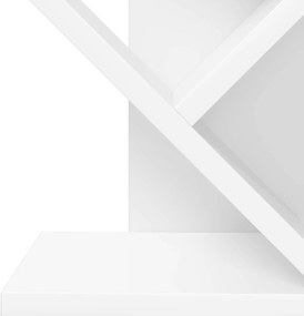 vidaXL Βιβλιοθήκη Δέντρου 6-Επιπέδων 30 x 18 x 100 εκ Λευκό