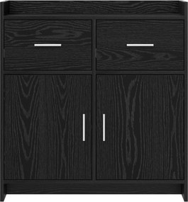 vidaXL Πλαϊνό γραφείο Μαύρη Δρυς 75 x 36 x 80 εκ Επεξεργασμένο Ξύλο