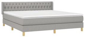 ΚΡΕΒΑΤΙ BOXSPRING ΜΕ ΣΤΡΩΜΑ ΑΝΟΙΧΤΟ ΓΚΡΙ 180X200 ΕΚ. ΥΦΑΣΜΑΤΙΝΟ 3130529