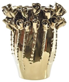 Βάζο DKD Home Decor Πορσελάνη Χρυσό Σύγχρονη (18 x 18 x 23 cm)