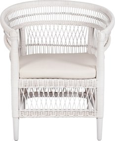 ΠΟΛΥΘΡΟΝΑ MALAWI HM9635.02 ΞΥΛΟ ΜΑΟΝΙ ΜΕ RATTAN ΛΕΥΚΟ--Β'ΔΙΑΛΟΓΗΣ 80x70x86Υεκ.