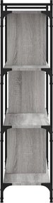 vidaXL Βιβλιοθήκη 4 Επιπέδων Γκρι Sonoma 76 x 32 x 123 εκ. Επεξ. Ξύλο