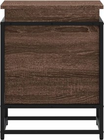 vidaXL Κουτί Αποθήκευσης με Καφέ Δρυς 40x40x51,5 εκ. Επεξ. Ξύλο