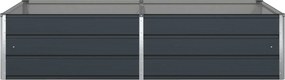 vidaXL Γλάστρα Ανθρακί 195 x 100 x 45 εκ Επικαλυμμένος Χάλυβας