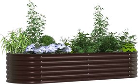 vidaXL Ανεβασμένο Κρεβάτι Καφέ 240 x 80 x 44 cm Ατσάλι