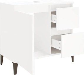 vidaXL Ντουλάπι Μπάνιου Λευκό 65 x 33 x 60 εκ. από Επεξεργασμένο Ξύλο
