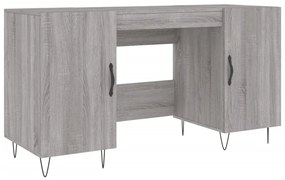 vidaXL Γραφείο Γκρι Sonoma 140 x 50 x 75 εκ. από Επεξεργασμένο Ξύλο