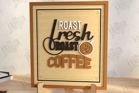 Intra απο ξύλο plywood  Χρώμα wenge 3mm-4mm πάχος - Coffee Bar Sign | Καφενείο Δίασταση 30x20 cm INTRAFABR-36114243