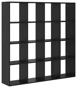 vidaXL Βιβλιοθήκη Μαύρη δρυς 137.5 x 29 x 137.5 εκ Επεξεργασμένο ξύλο