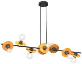 Κρεμαστό Φωτιστικό Οροφής 8xE27 120cm Token Emibig  1428/8 Πορτοκαλί