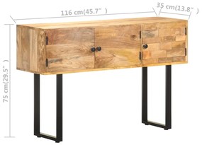 vidaXL Μπουφές 116 x 35 x 75 εκ. από Μασίφ Ξύλο Μάνγκο